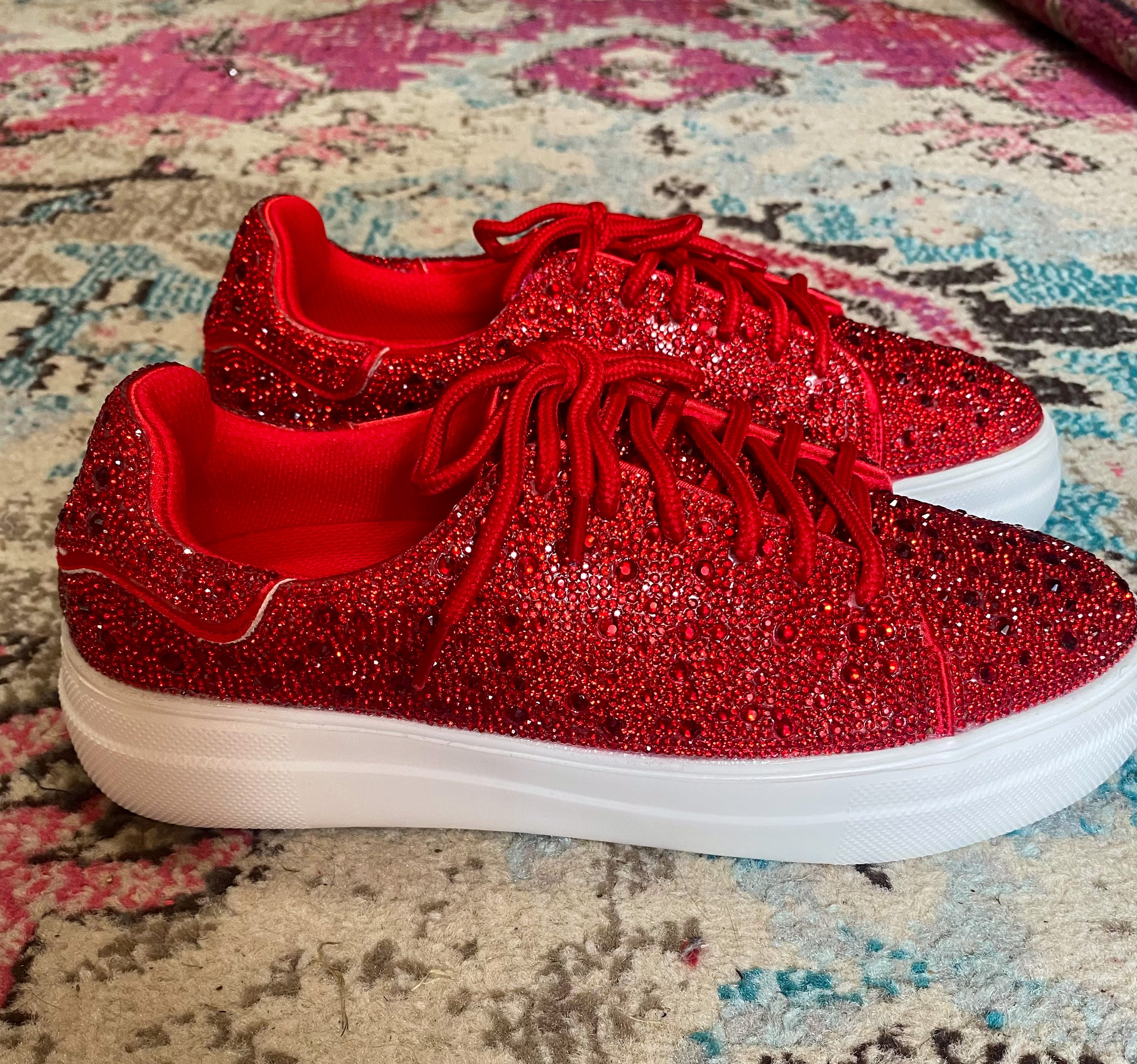 Red Bling Sneakers – SoRose Boutique