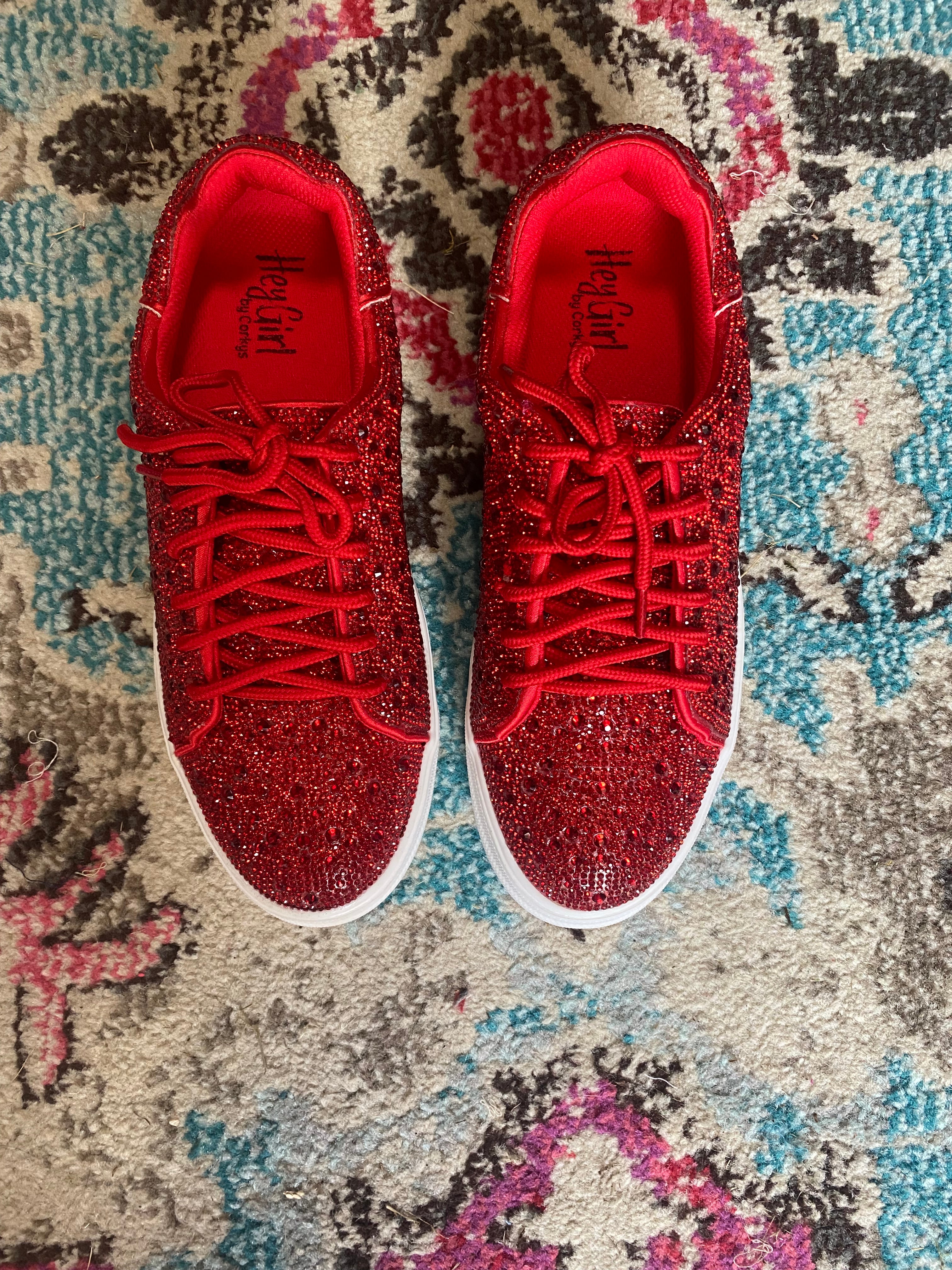 Corky’s Sparkle Sneakers (Red) 9