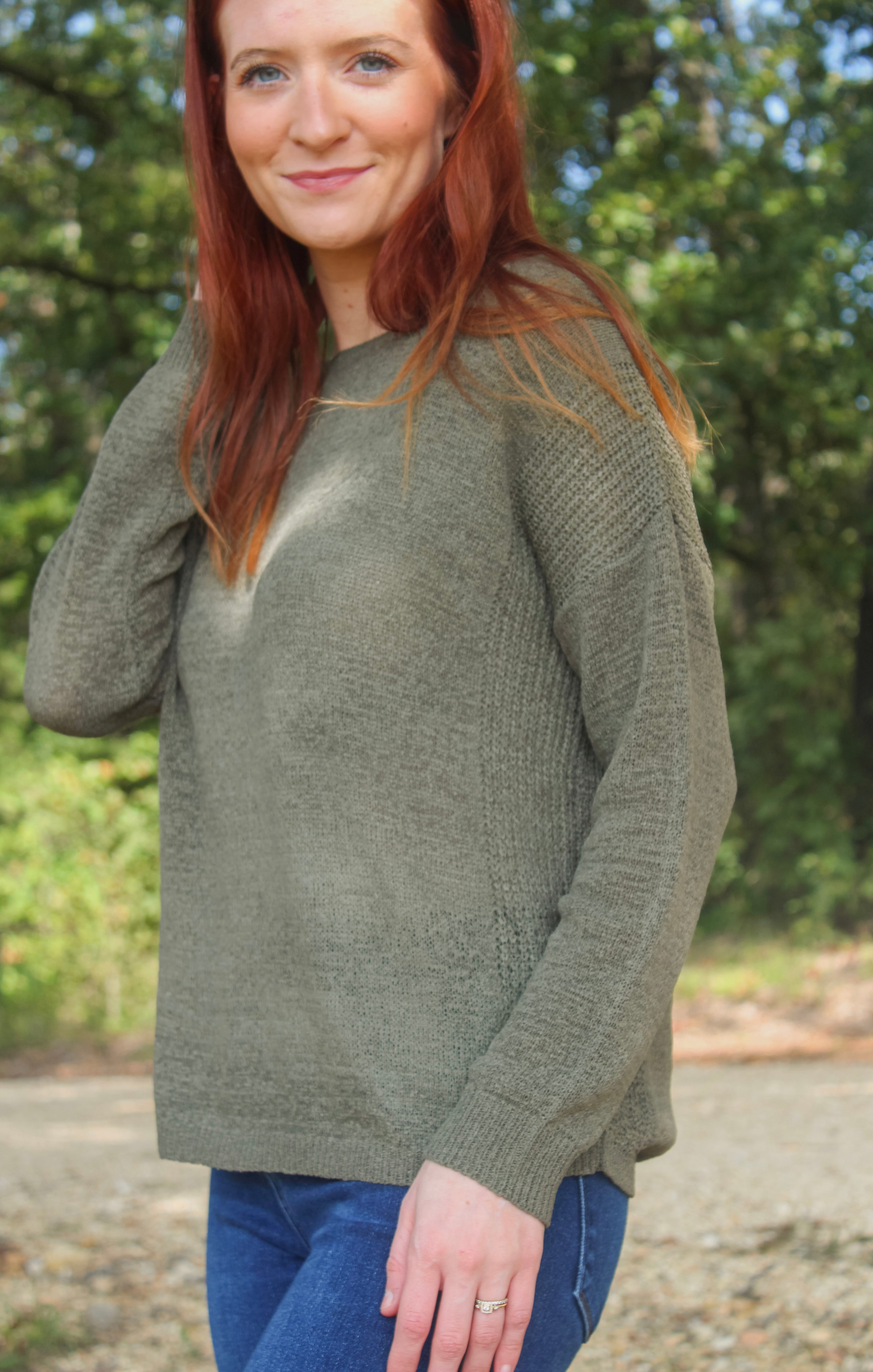 Olive Relaxed Sweater