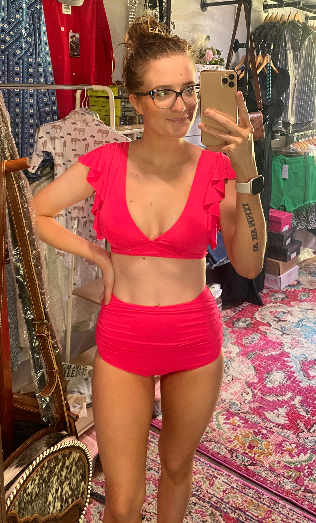 Pink Ruffle Bikini(XL)