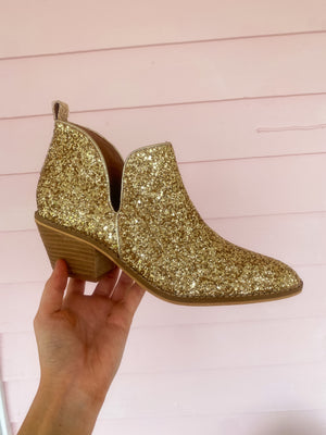 Glow Up Booties-Gold